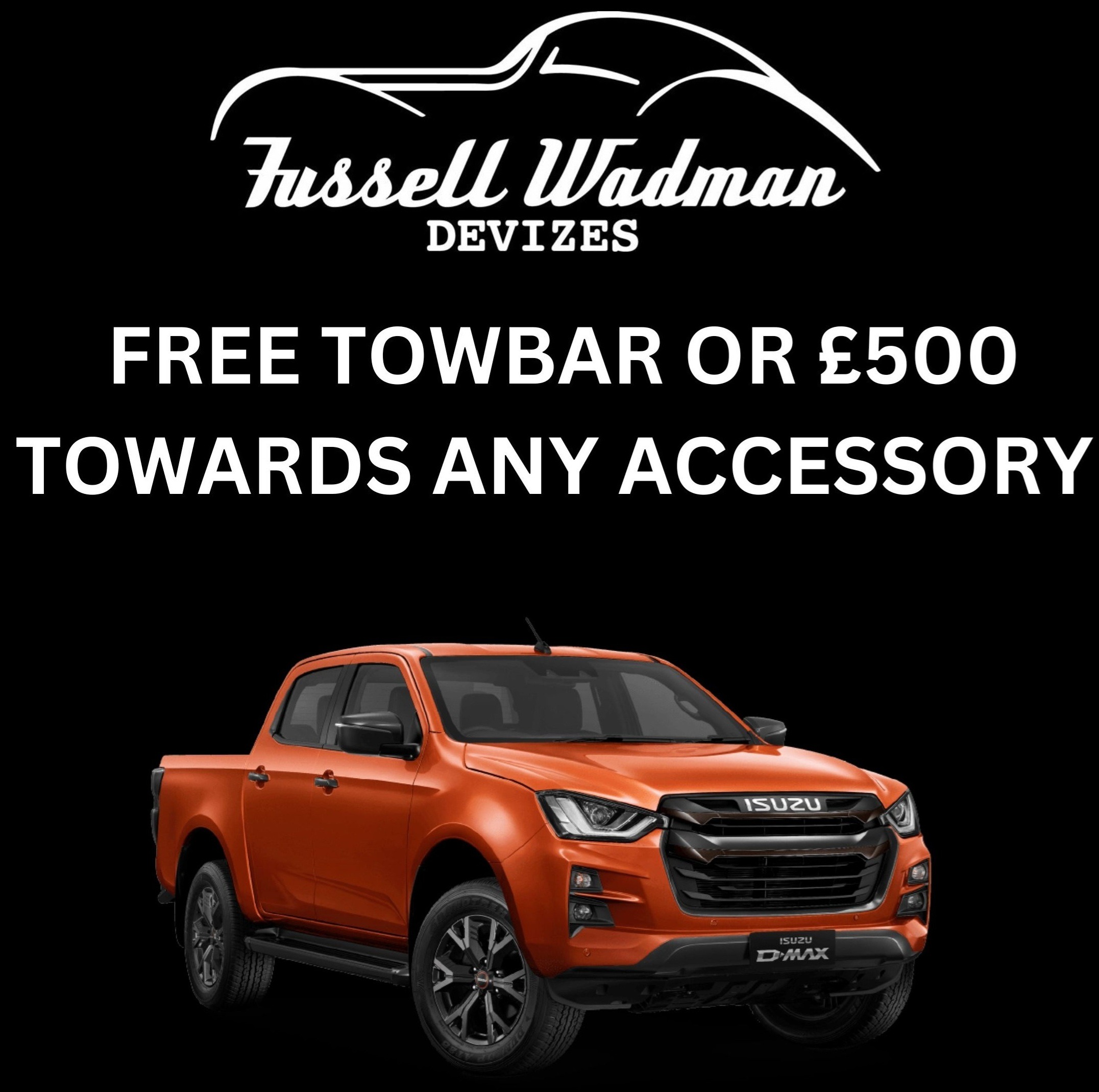 Get a FREE Towbar or £500 Towards Accessories – On All New Isuzu Models!