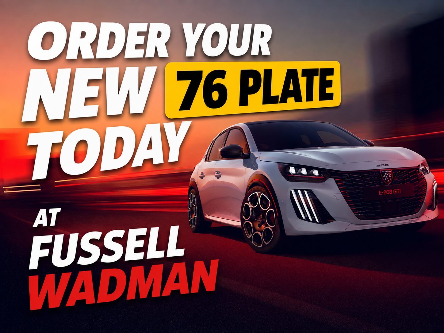PRE ORDER YOUR NEW 76 REGISTRATION PLATE TODAY