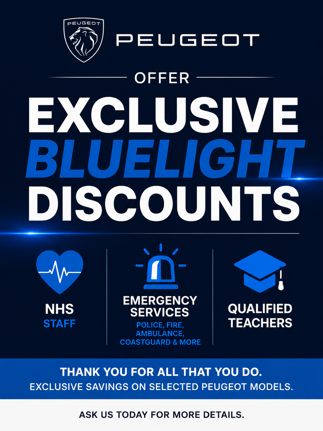EXCLUSIVE BLUELIGHT DISCOUNTS